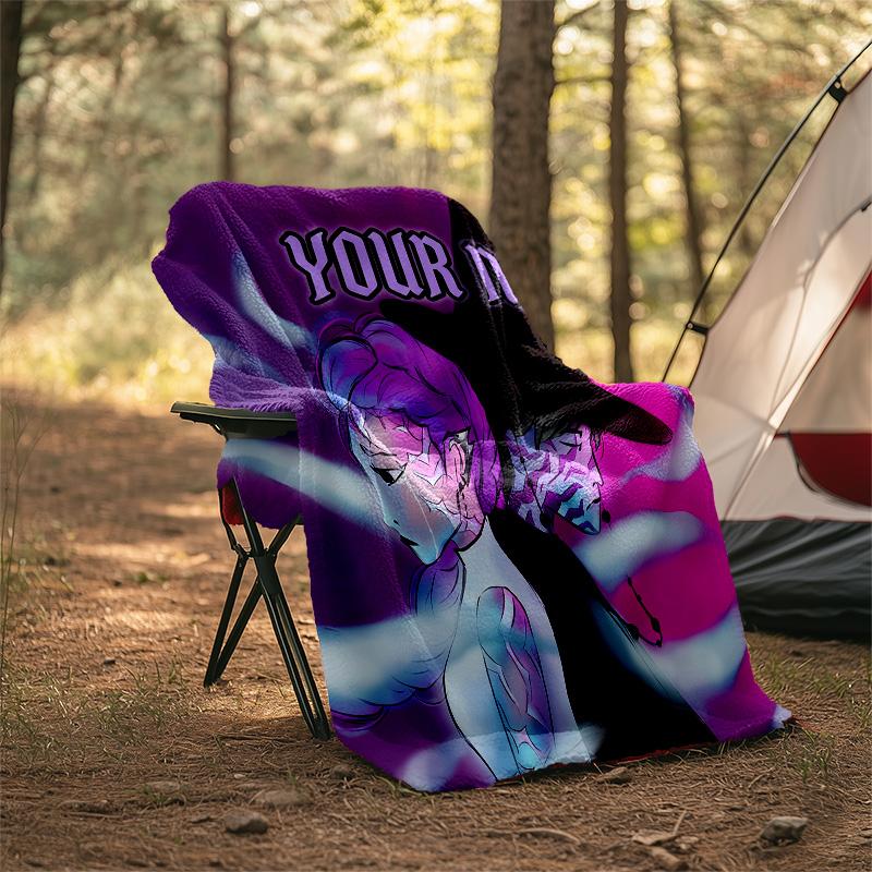 Customiz Name Personality K-Pop Demon Hunters Blanket Soft&Warm Office Bed Travel Lunch Break Blanket,Gift All Seasons