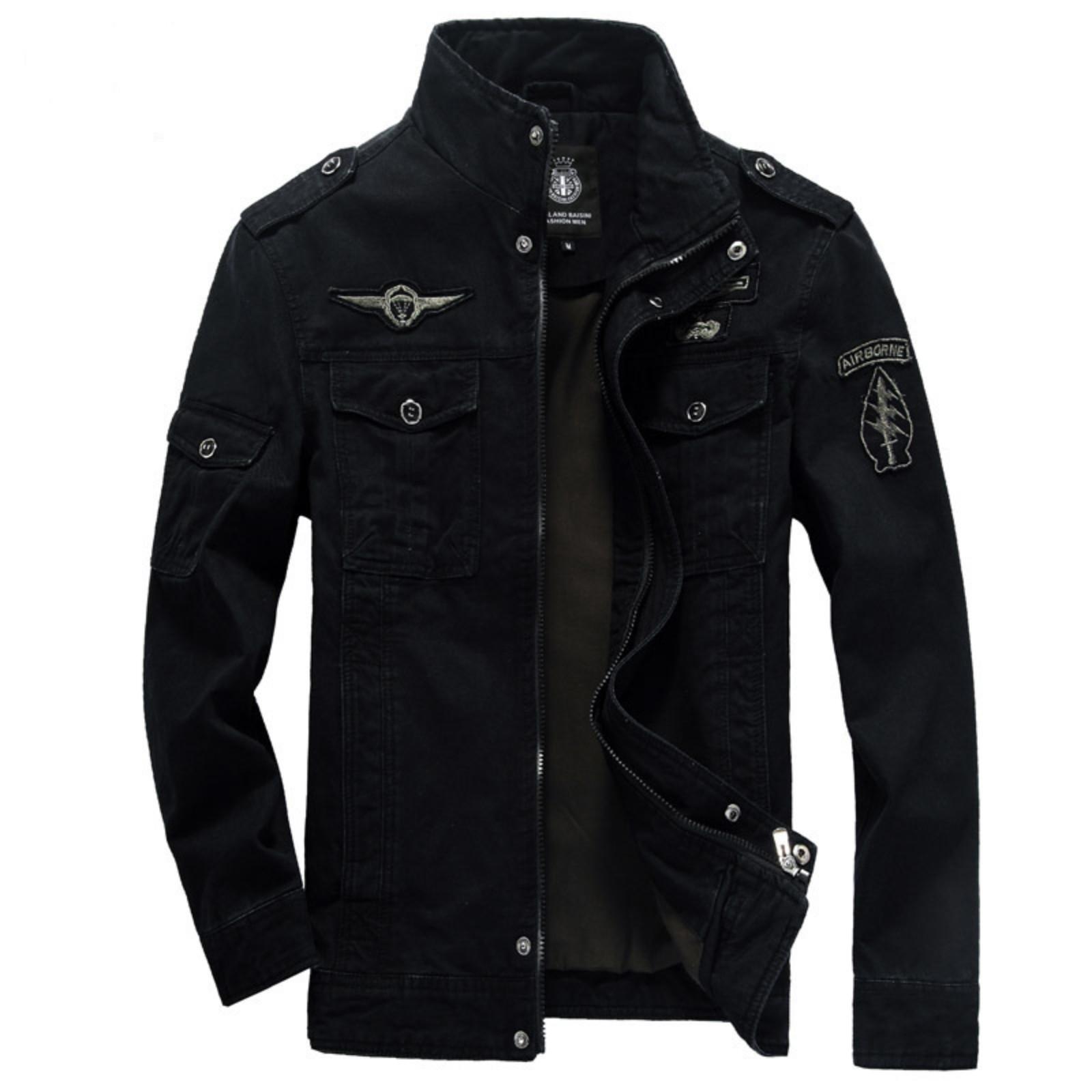 Outdoor Spring And Jacket Men s Military Cotton Jacket Men s Clothing XL чёрный