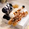 Cute Plush Animal Toys Realistic Stuffed Tige Lion Giraffe Elephant Panda Soft Simulation Plushie Birthday Gift For Kids