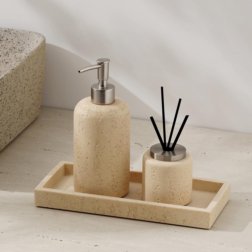 New Lotion Press Dispensing Bottle Bathroom Shampoo Empty Bottle Soap Dispenser Diffuser Case Toothpick Box Bathroom Accessories