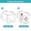 4 Pack Large Stackable Storage DrawersEasily Assemble Acrylic Bathroom Closet Undersink Organizers and Storage Plastic Bins for