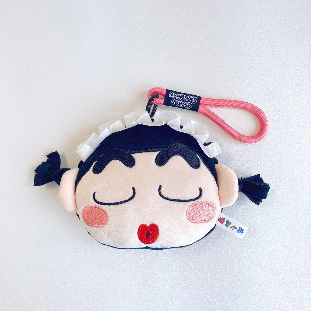 Adorable Cartoon Cute And Charming Crayon Shin-Chan Nohara Shiro Pendant Keychain Plush Q-Version Large Head Earphones Zero Wallet Doll Doll