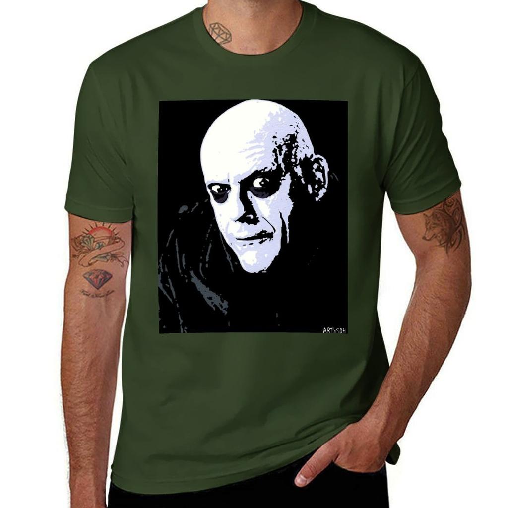 Farbror Fester T-shirt plusstorlekar söta toppar oversized toppar T-shirts för män bomull