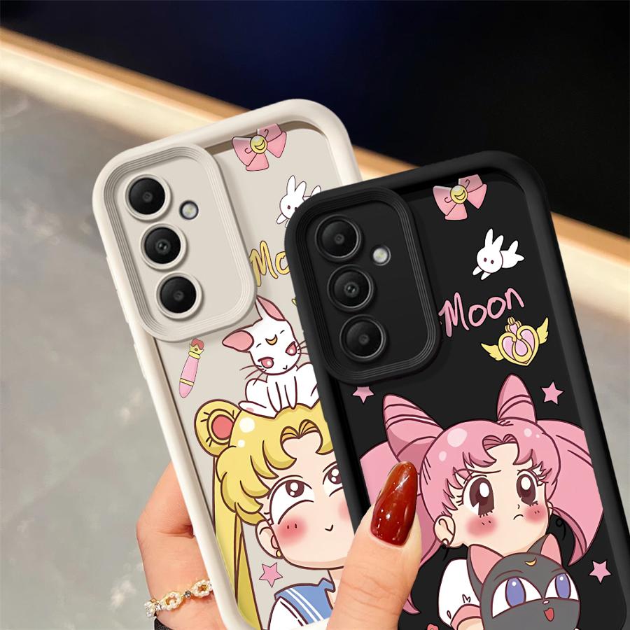 Cartoon S-Sailors Moon Phone Cover Case for Samsung Galaxy A56 A73 A22 A21s A25 A26 A35 A52 A54 A24 A32 A55 A36
