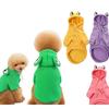 Hooded Dog Spring Coat Frog Pullover for Cold Weather Two-Legged Clothing