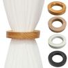 No Punching Magnetic Curtain Buckle Rotating Design Wooden Curtain Tieback Home Decoration