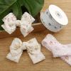 Double Velvet Lace Trim Fabric 1.50in×10 Yard Chiffon Tape Bouquet Ribbons DIY Gift Wrapping Cake Packaging Ribbons for Crafts