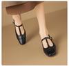 Super soft lambskin French high heels genuine leather thong Mary Jane shoes