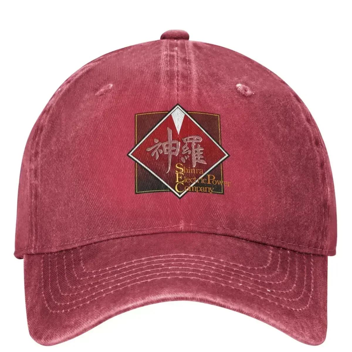 Final Fantasy Shinra Electric Power Company Baseball Cap Merch For Unisex Women Vintage Distressed Washed Hats Headwear Adjustable One Size
