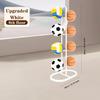 Foldable Metal Ball Storage Rack with Hooks for Basketball, Football and Sports Equipment