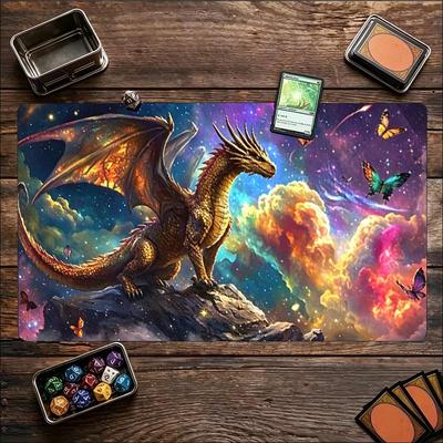 Mythical Dragon Star Sky Game Mat Smooth Thick Rubber Play Mat For Tabletop Card Entertainment Laptop Desktop Peripherals