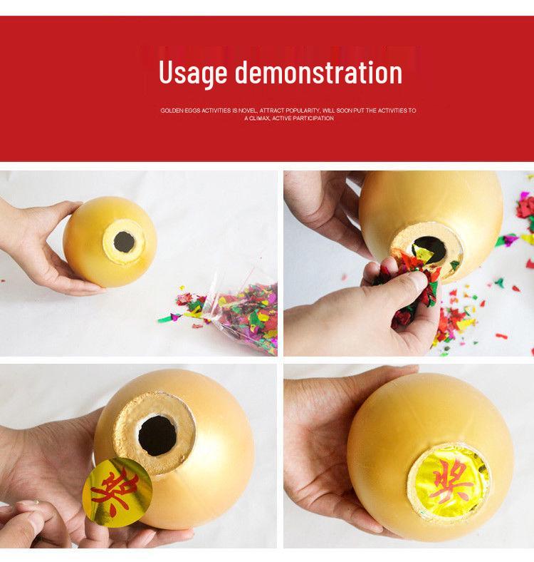 Golden Egg Props - Free Shipping for Wedding Celebrations and Events