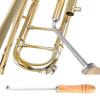 Trombone Neck Maintain Tools with 3 Sheet Metal Balls Trumpet Piston Valve Pipe Dent Removal Tools for Brass Wind Instrument