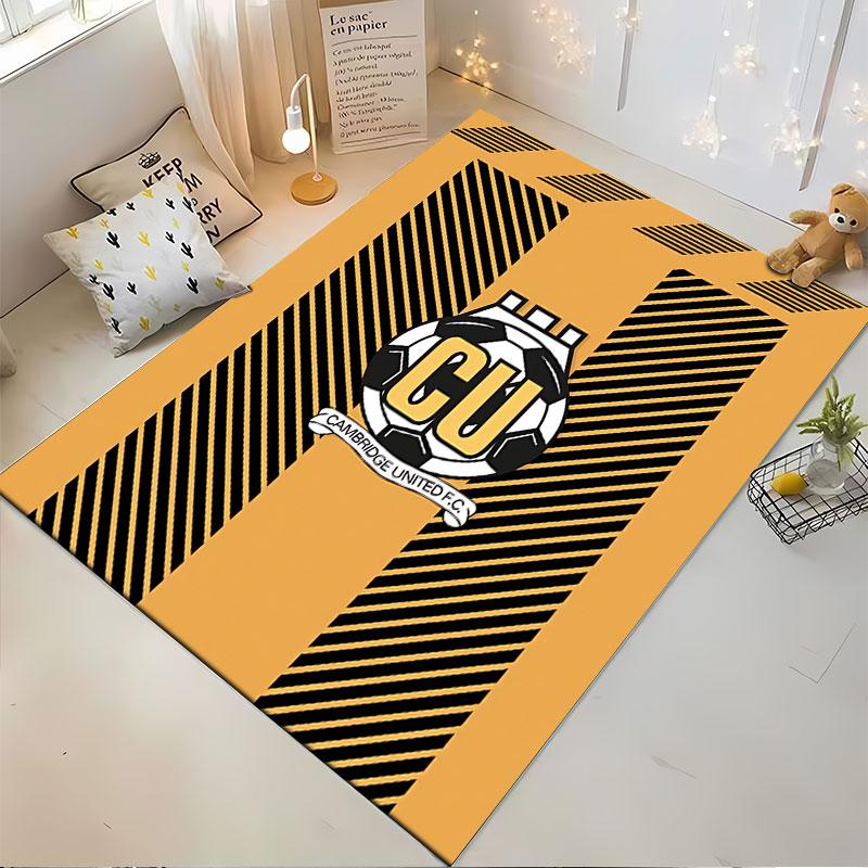 Cambridge United Striped Rug suitable as a non-slip mat for the living room or bedroom sofa