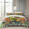 3Pcs Italian Brainrot Cartoon Crew Duvet Cover Set - Wrinkle-Resistant, Fade-Proof, Machine Washable, Lightweight All-Season