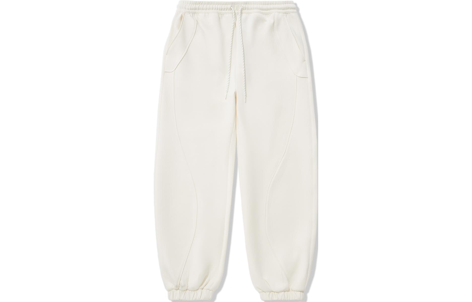Li Ning Knitted Sweatpants Women s Ecru AKLU232-1 L