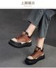 Spring and Autumn New Leather Thick-Soled Casual Women's Shoes