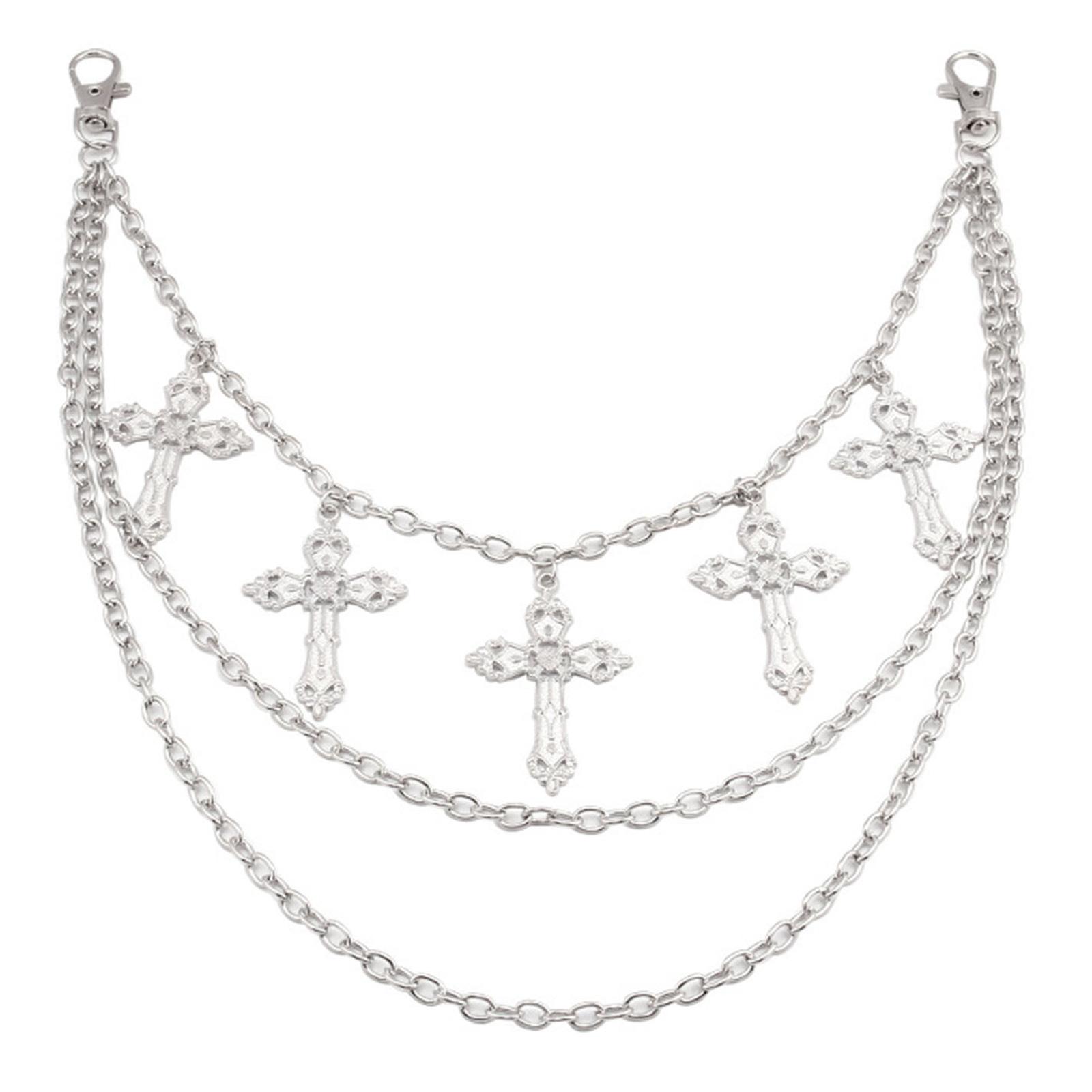 

Хип-хоп цепочка для брюк панк-рок цепочка для джинсов цепочки для кошелька унисекс цепочка для брюк Y2K готические эстетические аксессуары серебряный