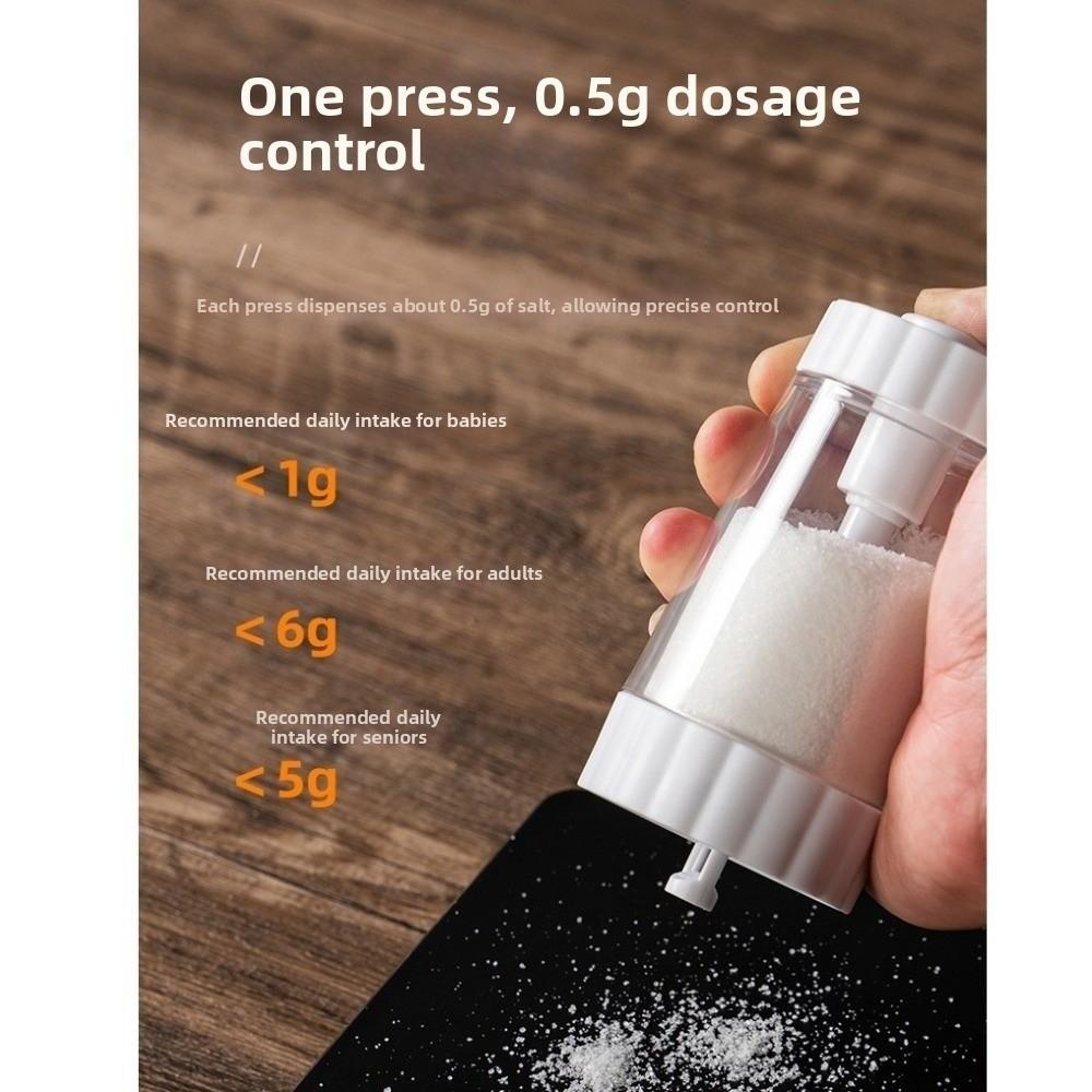 Transparent Seasoning Jar Quantitative Salt Shake Bottle Seasoning Container Household