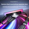 For Tesla Model Y Juniper Fast Charging USB Hub Docking Station with Rainbow Light Model 3 Highland Retractable Ambient Lighting