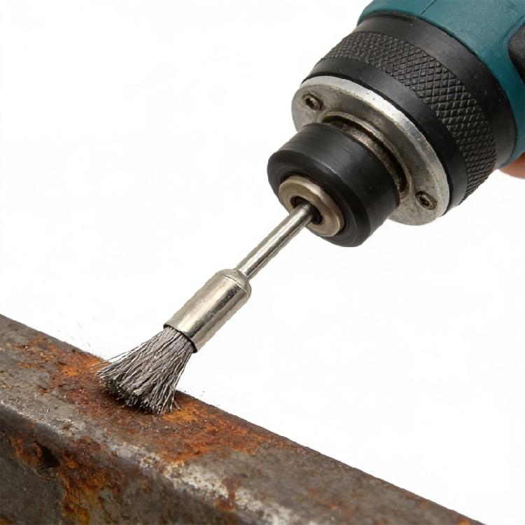 Durability Copper Steel Wire Wheel 2.35mm Round Shank For Effective Metal Surfaces Preparation And Finishing Work
