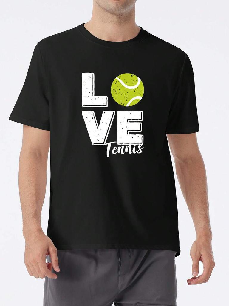 Love Tennis Printed Unisex'S Short Sleeve T-Shirt