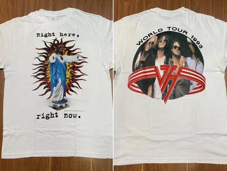 1993 Van Halen Right Here Right Now Tour T-Shirt, Van Halen Tour 1993 T-Shirt XL