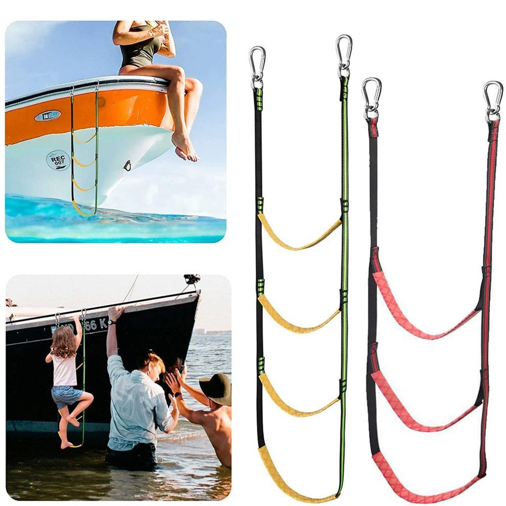Yacht Side Hanging Ladder Folding Ladder 3/4/5 Step Rope Ladder Boarding Soft Ladder Accessories Portable
