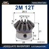Bevel Gear 2M 12T With Inner Hole 6 7 8 10 12mm 90 Degree Drive Commutation 45# Steel Durable Wear Resistant