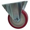 Fixed wheel castor 100mm 200kg FPPU 1001 RED polyurethane