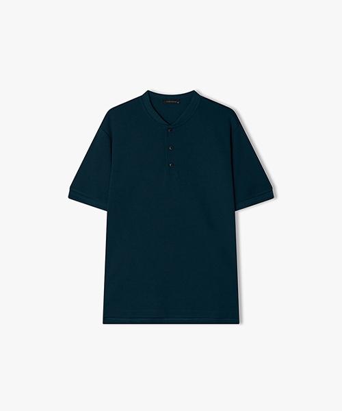 River Classy Llm41595 Green Regular Fit Henley Neck Short Sleeve T-Shirt 105