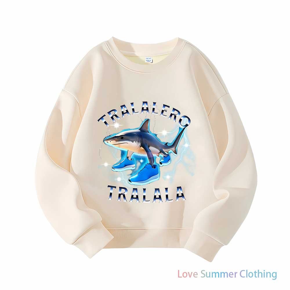 Tralalero Tralala Gotický Korejský Styl Mikiny Vtipná Italská Brainrot Y2k Mikina Dětské Ležérní Vintage Oblečení