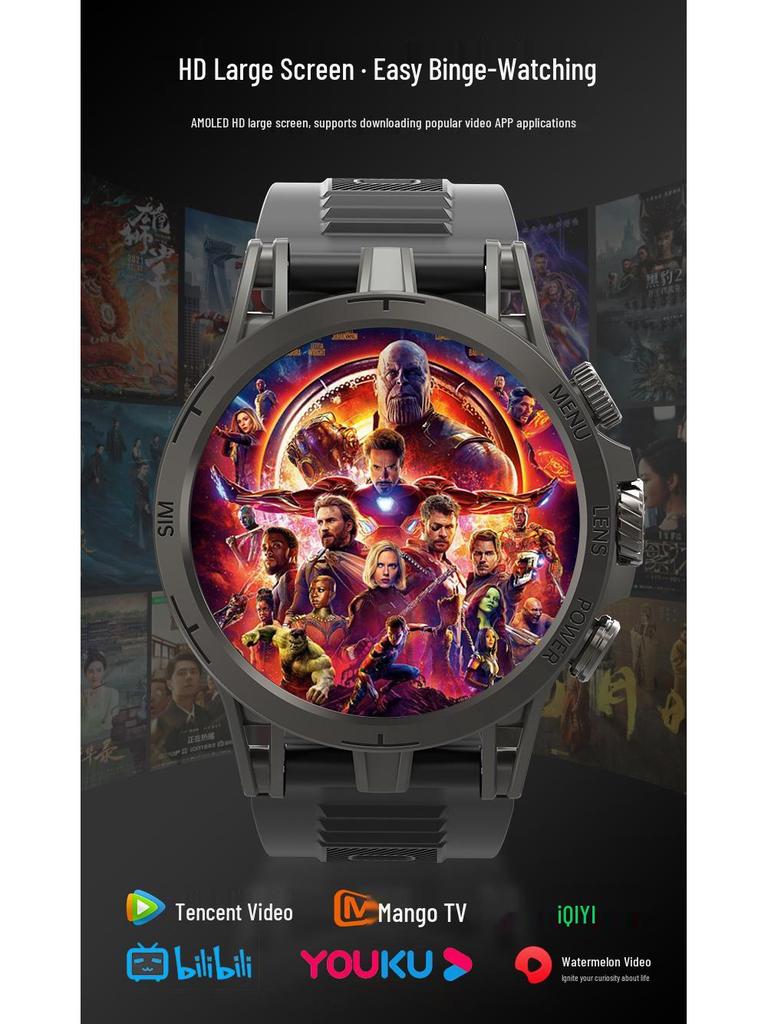5G Smartwatch with Rotating Camera, Video Playback, Game Support, and Q85C Positioning