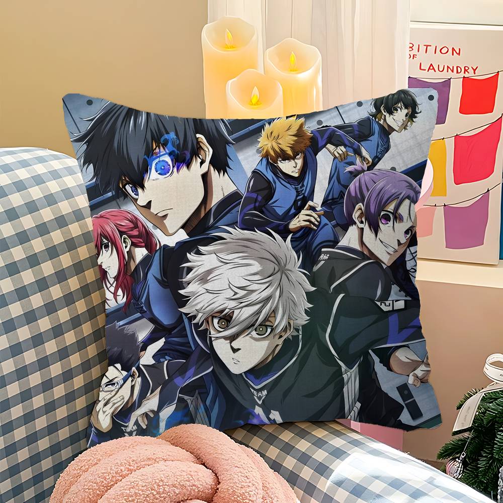 Japan Anime Blue Lock Personalized Pillow Cover Kids Bedroom Wild Party Decor Pillowcase Kid Birthday Shower Gift