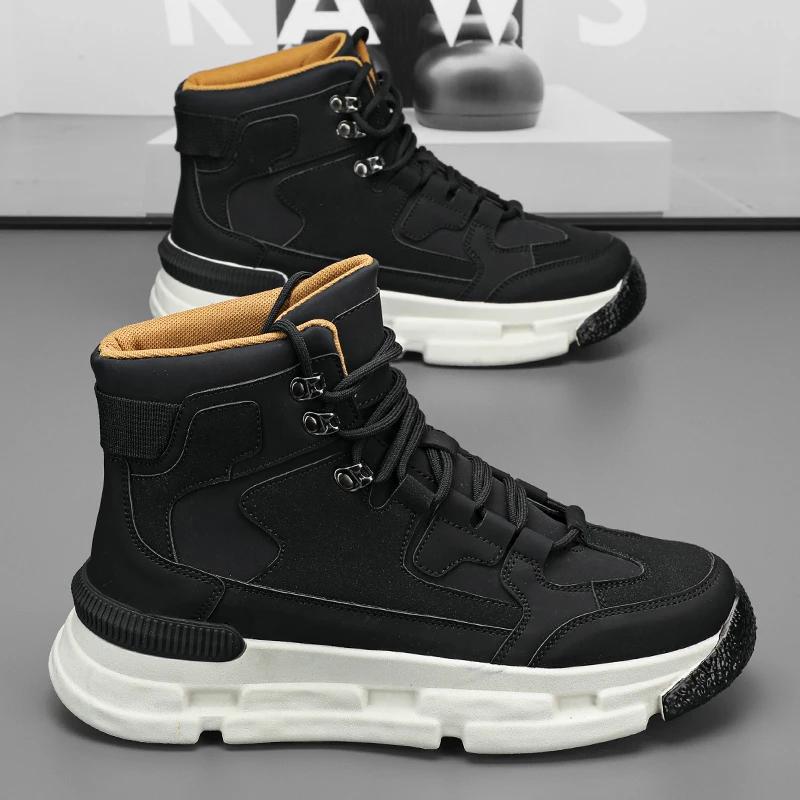 Fashion Designer Loafers Shoes Chunky Sneaker Fashion Casual Microfiber Leather Running Shoes Breathable Color Block Non-slip Shoes