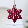 Red Flocking Ball Flocking Christmas Bell Pendant New Christmas Tree Decoration  Xmas