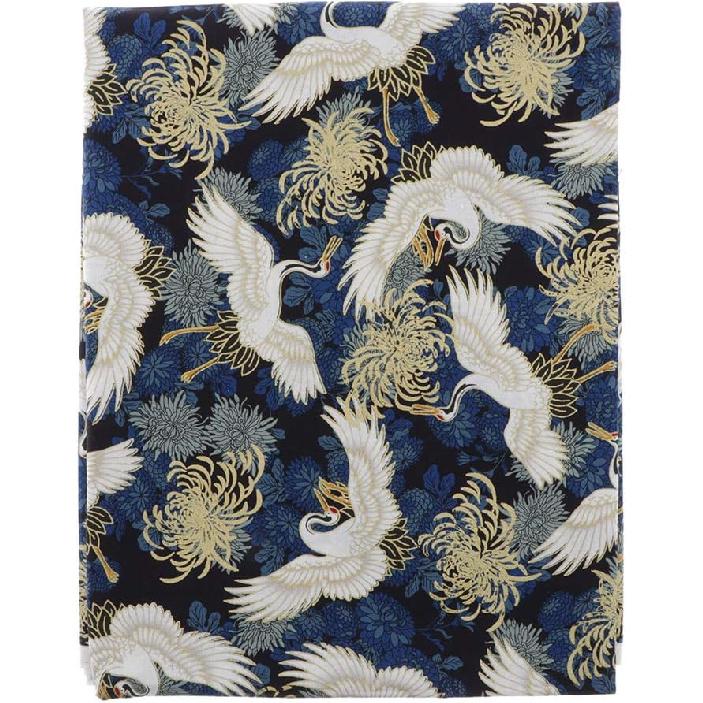 LoveinDIY Japanese Fabric Yard Cotton Beautiful Japan Flower Printed Fabric for Children Dress, Cover, Table Cover etc 40 by 60 inches, Chrysanthemum