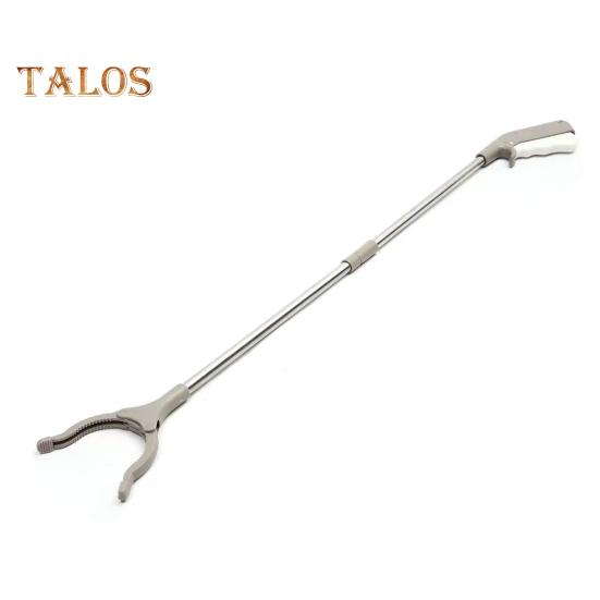 

Папка для мусора с ручкой-толкателем, складной переносной зажим для мусора с резиновым противоскользящим зажимом для хранения мусора серый белый