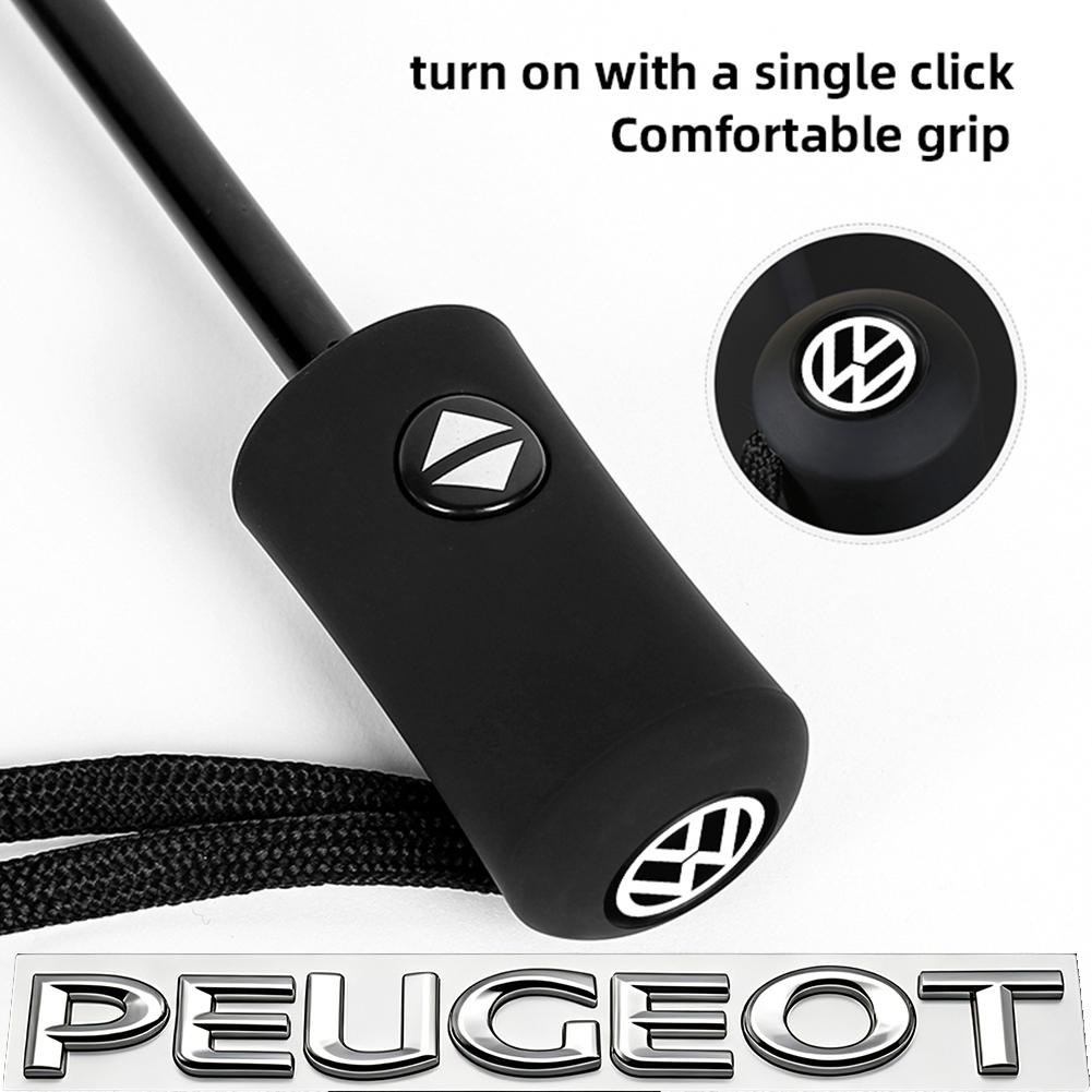 12 Bone Black Glue Fully Automatic Umbrella With UV Resistant Folding Umbrella For VW GTI Polo Golf Passat Scirocco Jetta Beetle
