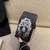 Trendy Leisure Dark Locomotive Wind Box Bag Women's Shoulder Bag Chains Strap Female Crossbody Bag For Festivals Party