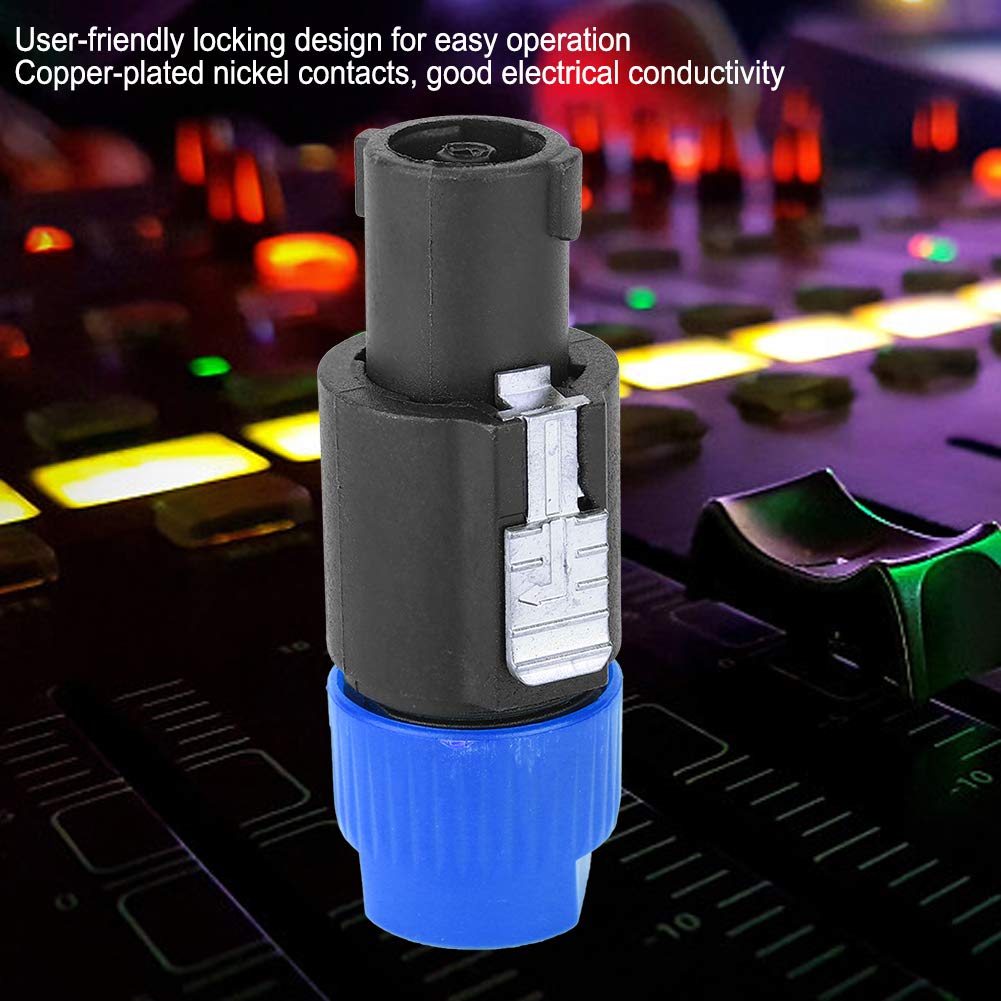 Fydun 10PCS C NL4FC Audio Speaker Connector, 4 Pin Speakon Plug, Blue