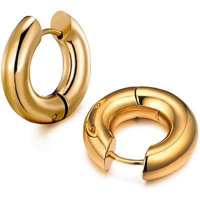 Ohrringe aus Edelstahl mit Spiralen, für Damen, farbbeständig, 18 Karat vergoldet, antiallergisch, runde Ohrringe, Ohrschmuck