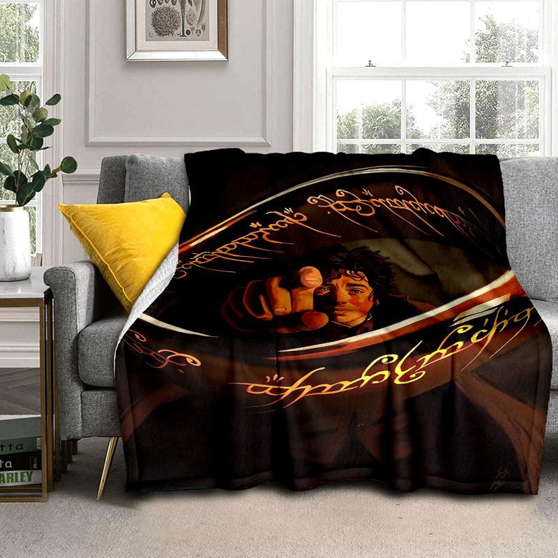 1pc One Ring to rule them all. Cartoon Blanket,Portable Throw for Travel & Camping, All Season Cozy Blanket,Ideal Gift
