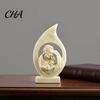 Religious Home Decor Holy Family Figurine Ornament, Modern Hollow Water Drop Resin Minimalist Ornament Statue, Western Style Tabletop Sculpture