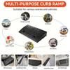 Portable Car Threshold Ramp Plastic Curb Ramp With Textured Surface 13CM Height for Automobile Motorcycle Wheelchair Shockabsorb
