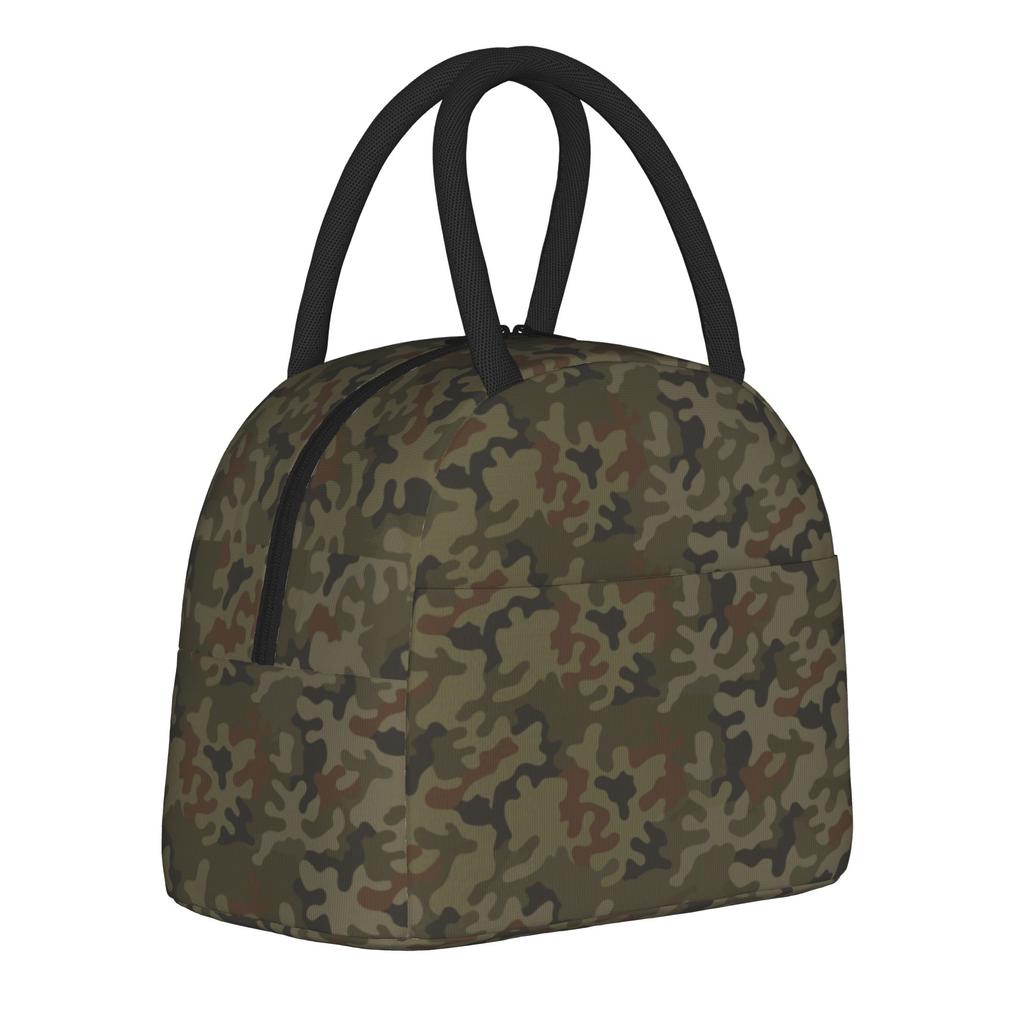 Camouflage Star Skull Insulated Lunch Bag Cooler Bag Reusable,Lunch Container High Capacity Tote Lunch Box Food Storage Bags