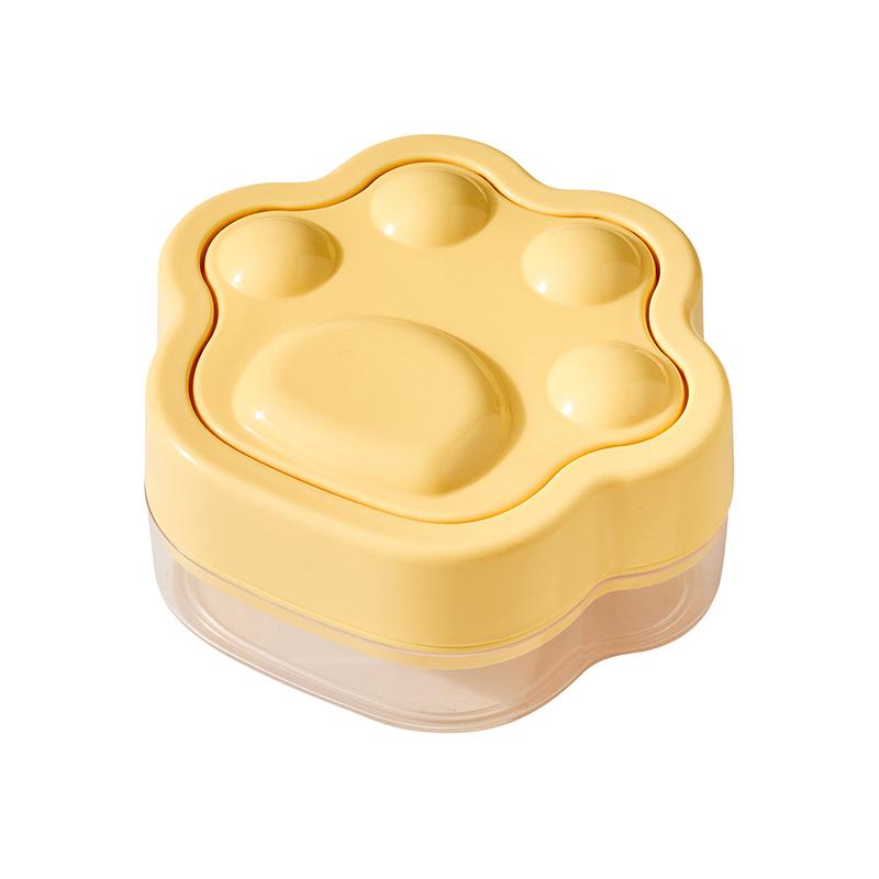 

5 Grid Push Ice Cube Mould Ice Compartment Mini Summer Ice Mould Ice Storage Box Home Ice Cube Mould With Lid жовтий
