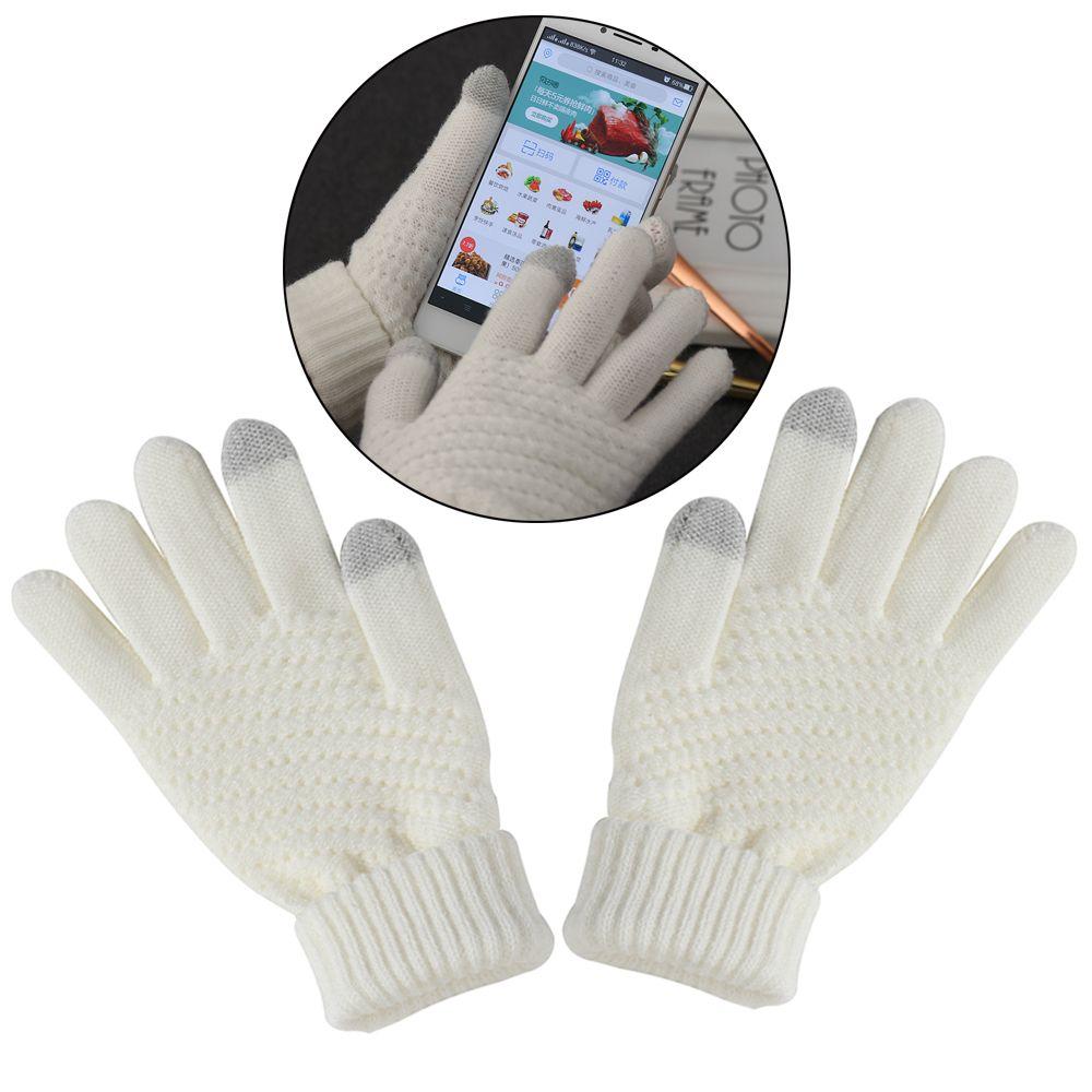 Gifts Women Hand Wrist Touch Screen Knitted Wool Gloves Fingerless Mittens