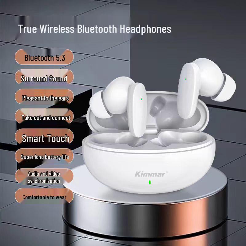 Premium Noise-Cancelling Bluetooth Earphones with Long Battery Life, Compatible with Android, Xiaomi, Apple