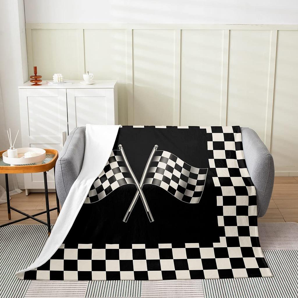 Geometric colored patterns digital-printed polyester Bedroom velvet flannel soft sofa cover blanket Fleece sofa cover blankets